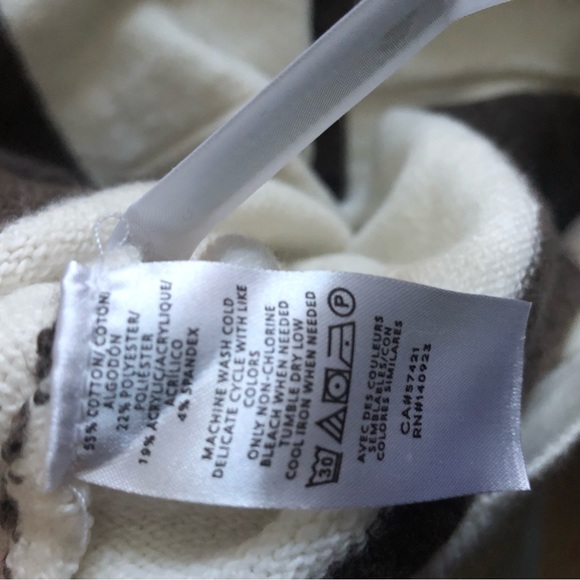 LOFT Striped Shirttail Sweater - Picture 6 of 6